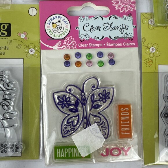 (8) Lot of Clear Stamps scrapbooking cards journal holidays NEW 27 stamps total - Picture 12 of 14